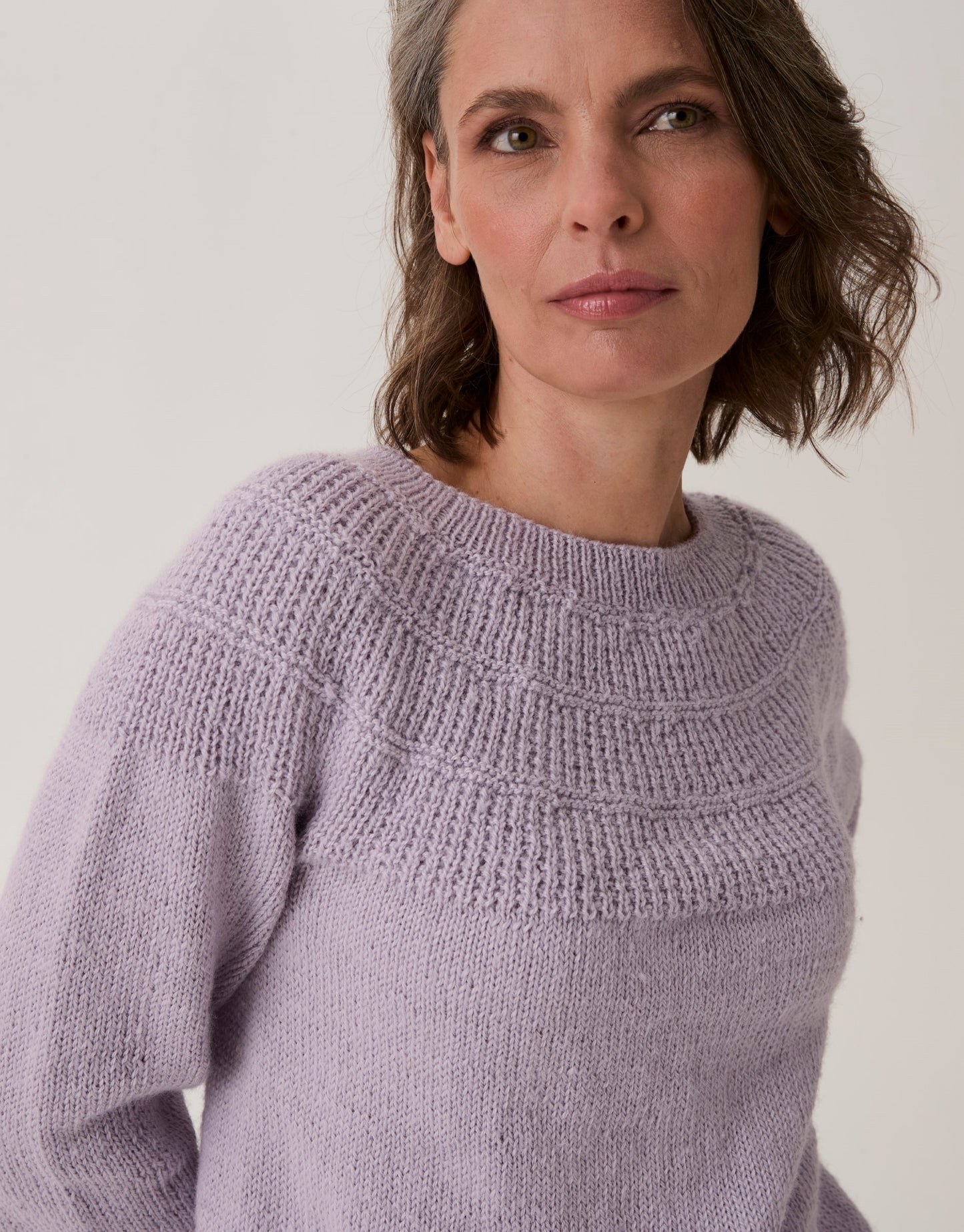 Sirdar - 10908 - Scallop Shell Yoke Sweater - Loveful Bio Blend