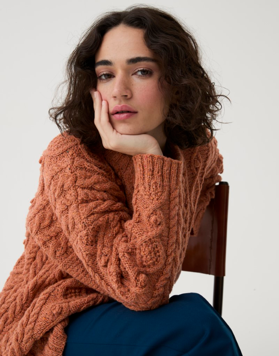 Sirdar - 10785 - Cable Crew Sweater- Loveful Recycled Tweed Blend DK