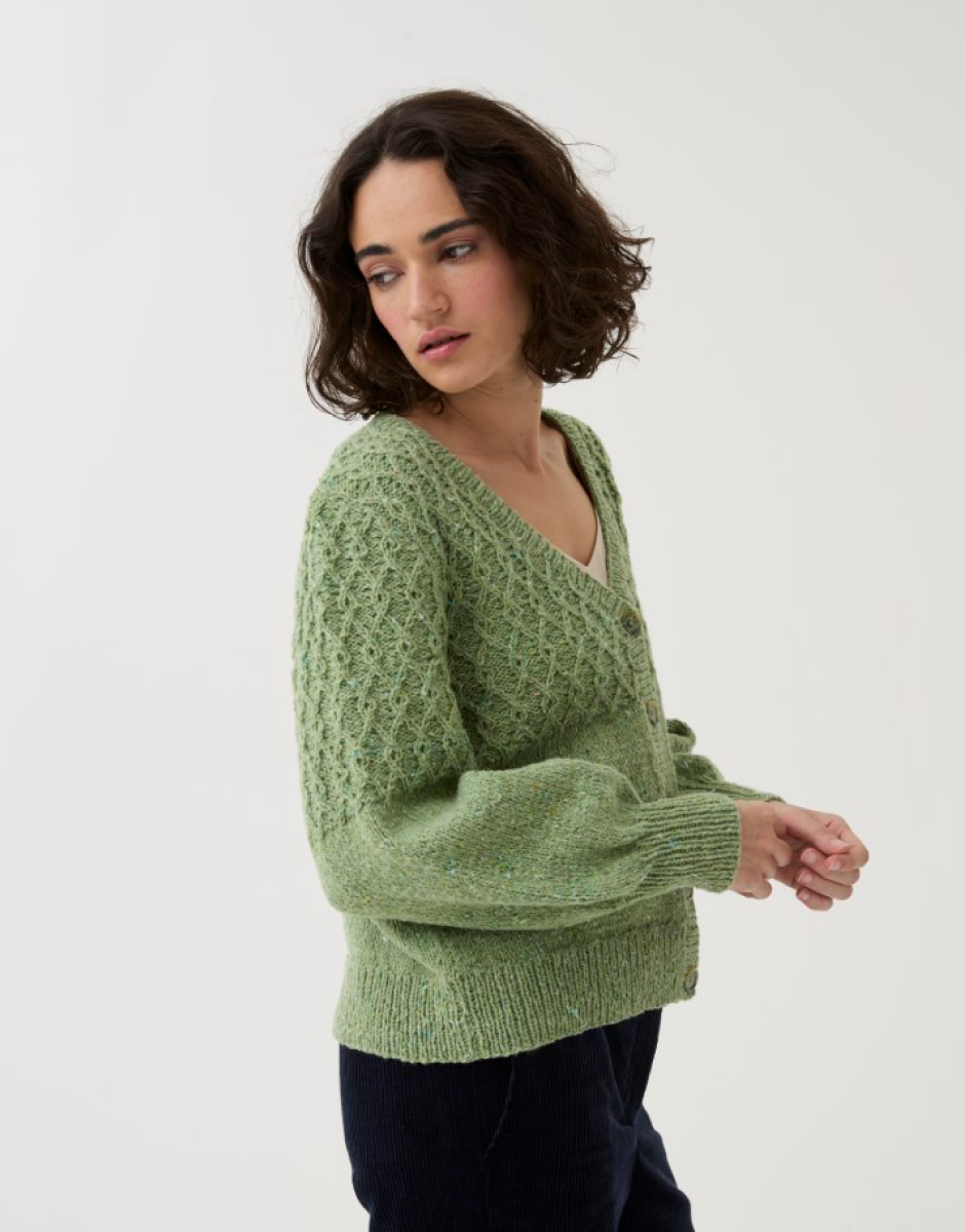 Sirdar - 10786 - Diamond Cable Cardigan - Loveful Recycled Tweed Blend DK