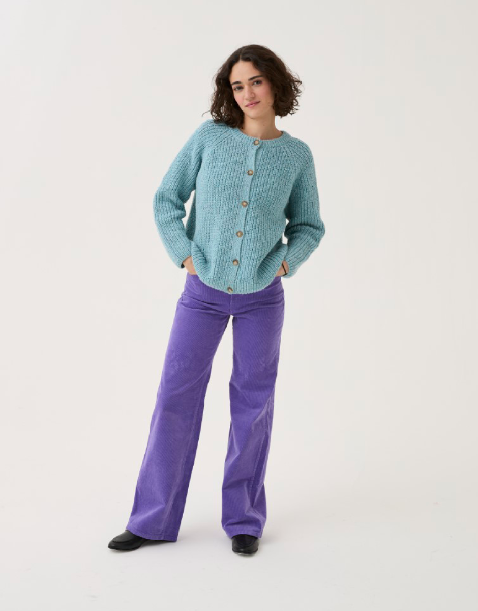 Sirdar - 10780 - Round Neck Ribbed Cardigan - Loveful Recycled Tweed Blend DK