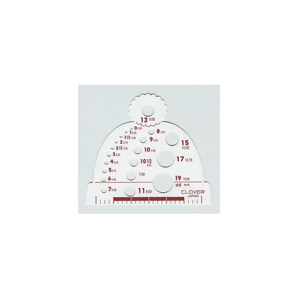 Clover Knitting Needle Gauge