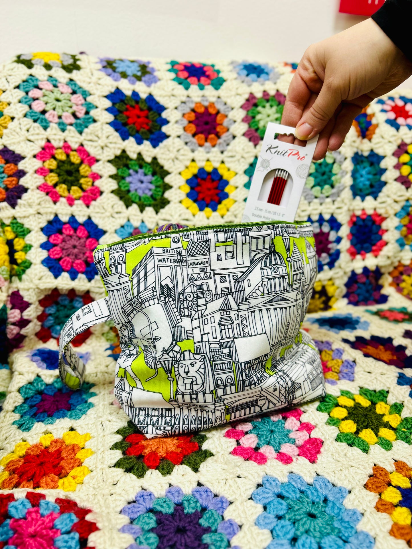 Bertie & Poppet - Small zip project bags - Exclusive Nottingham Landmark Design
