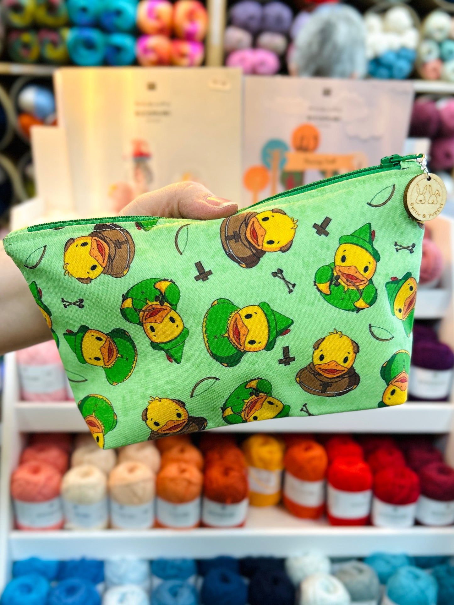 Bertie & Poppet - Notions Pouch - Exclusive Nottingham Robin Hood Rubber Duck Design