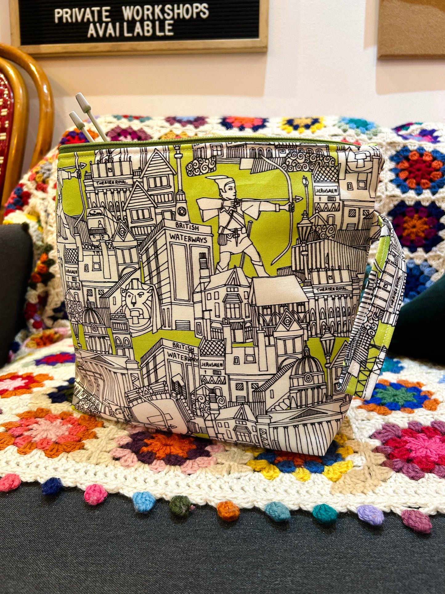 Bertie & Poppet - Medium zip project bags - Exclusive Nottingham Landmark Design