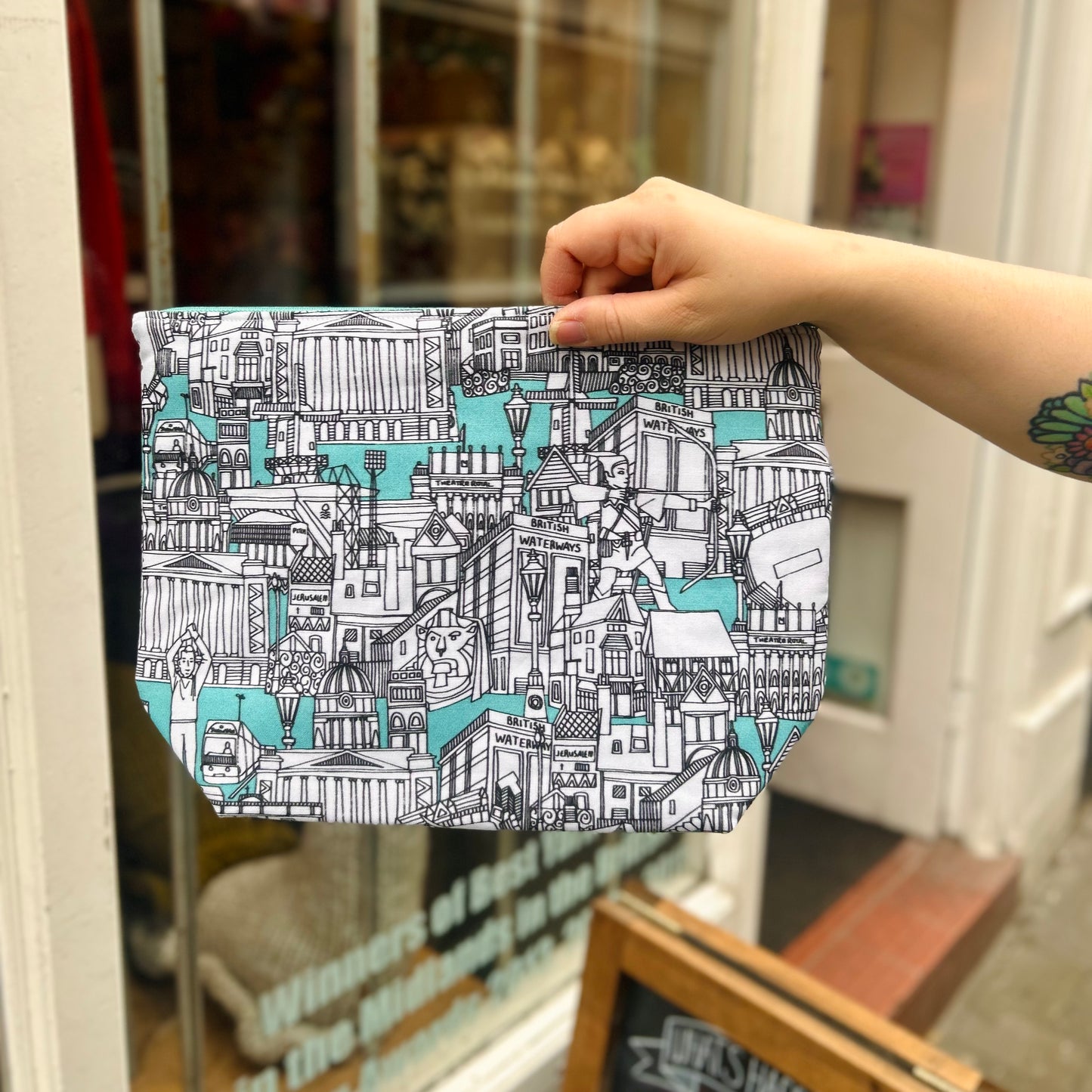 Bertie & Poppet - Medium zip project bags - Exclusive Nottingham Landmark Design