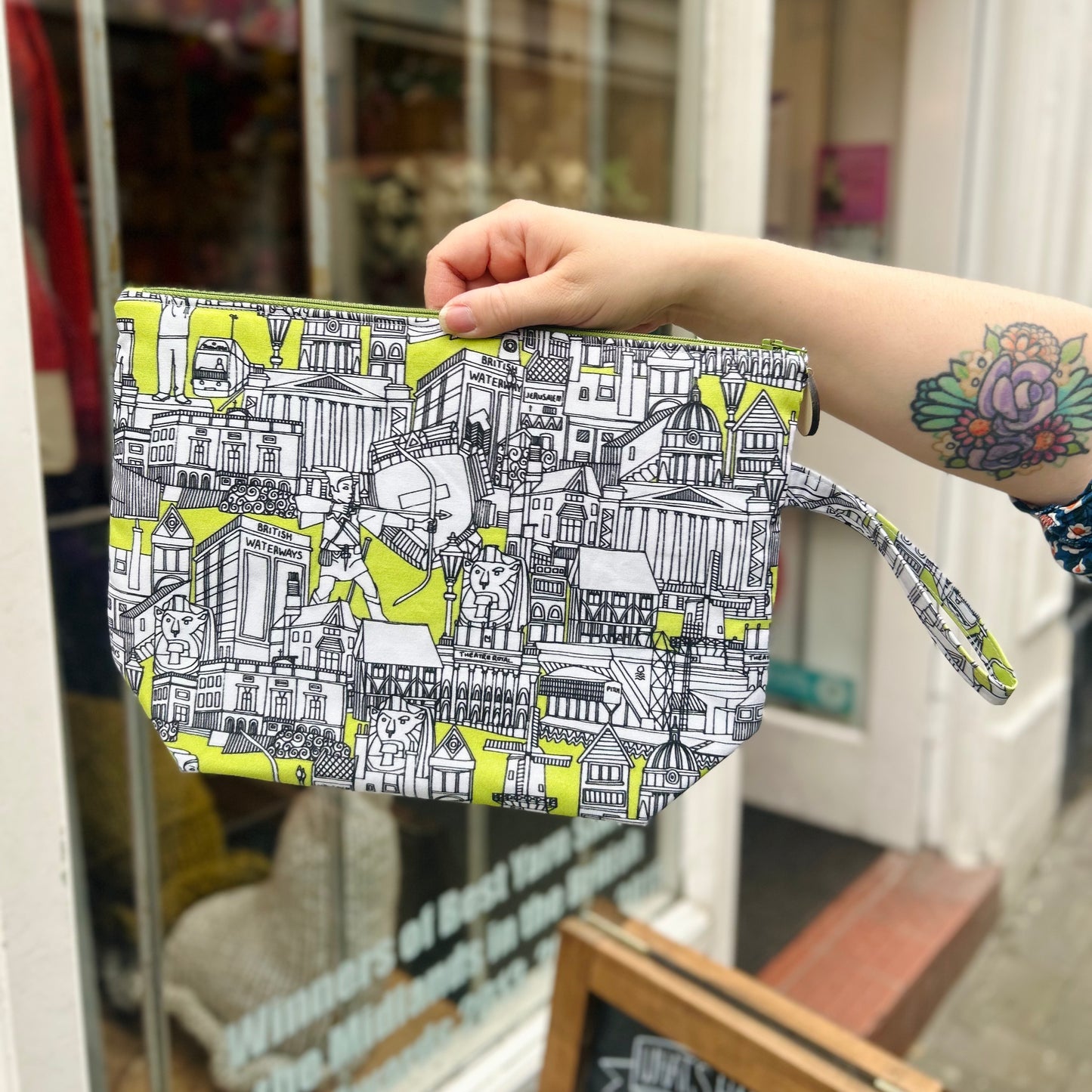 Bertie & Poppet - Medium zip project bags - Exclusive Nottingham Landmark Design