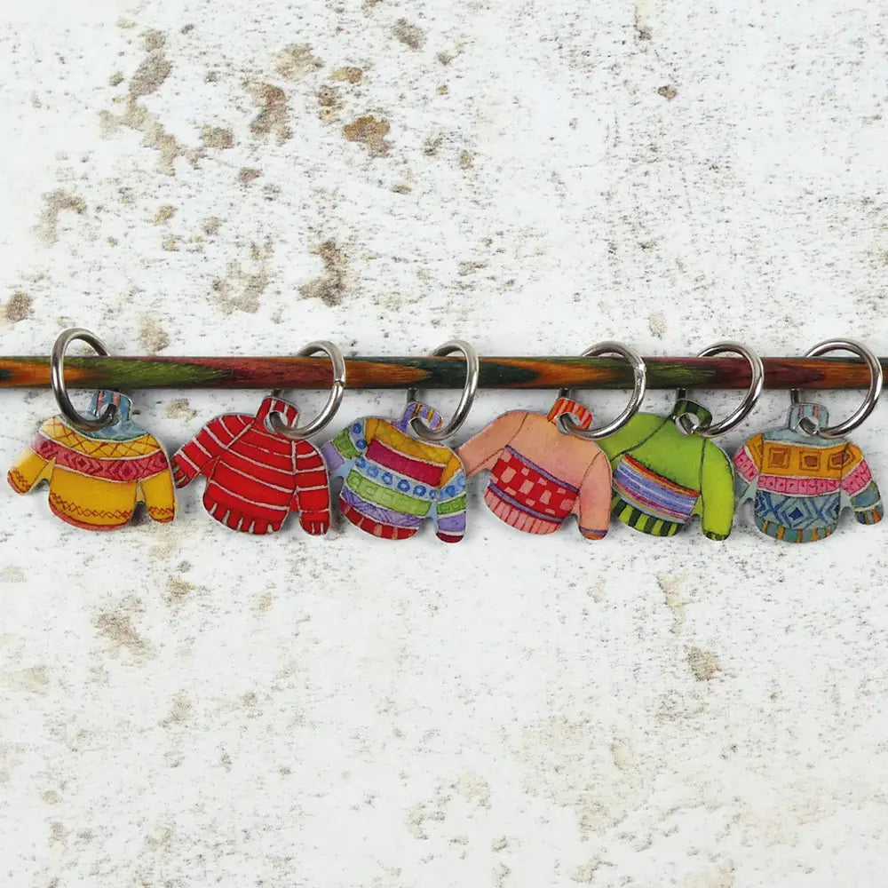 Emma Ball - Set of 6 Stitch Markers (Rings)