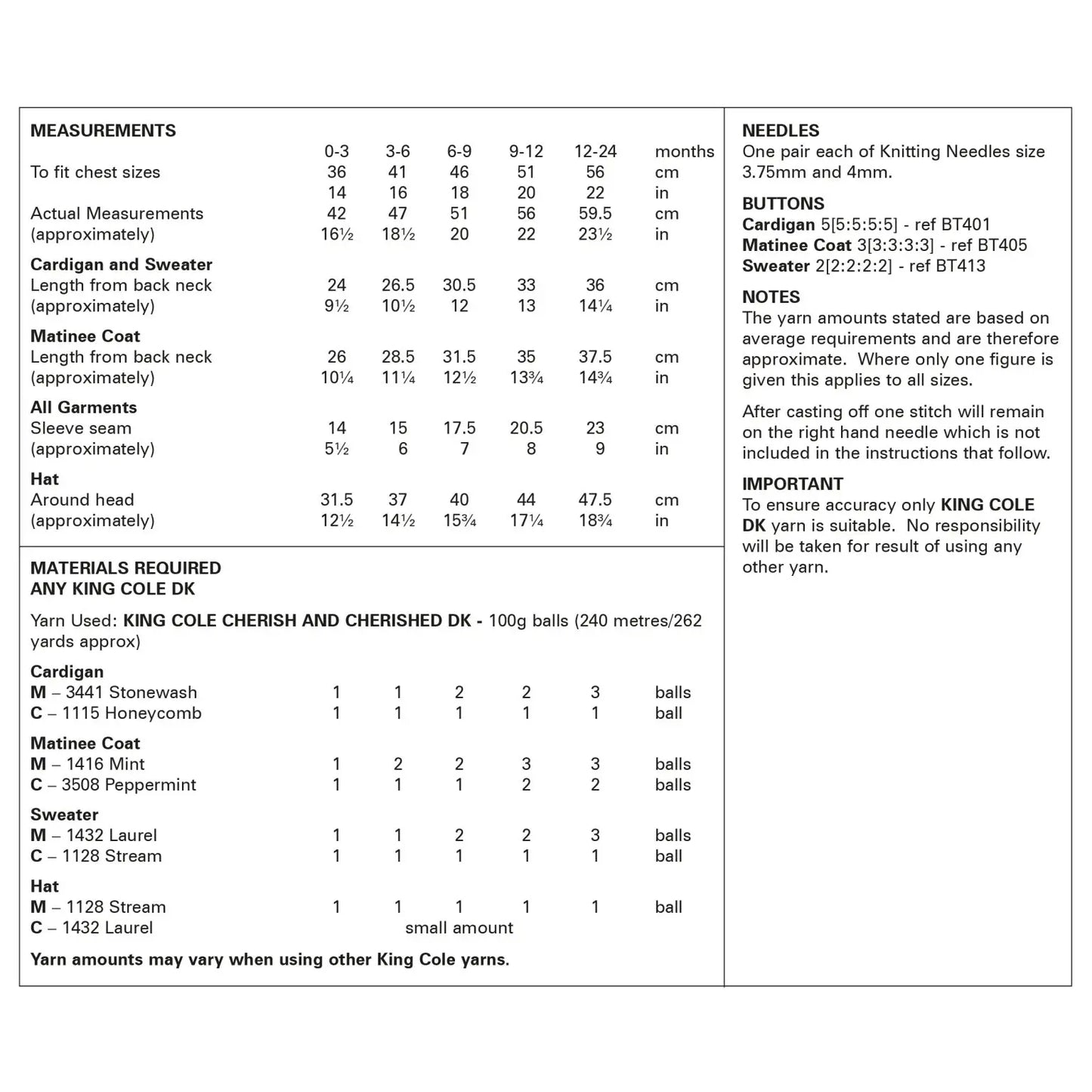 6211 - DK Cardigan, Sweater, Matinee Coat and Hat