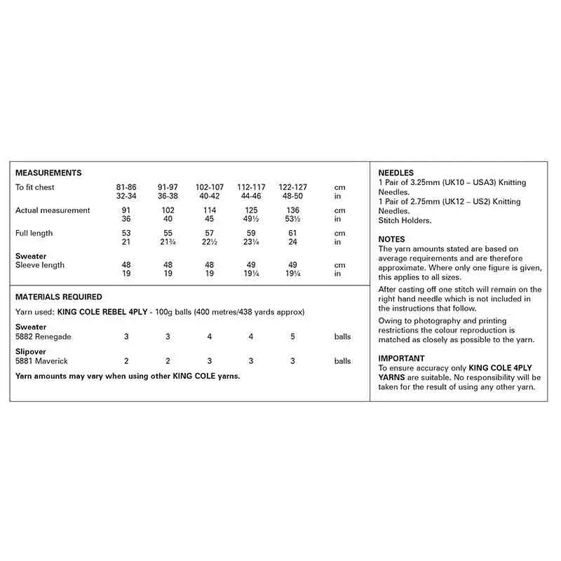 6276 4ply Vest Top & Sweater