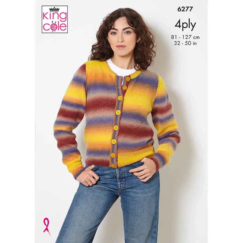 6277 4ply Cardigan & Waistcoat