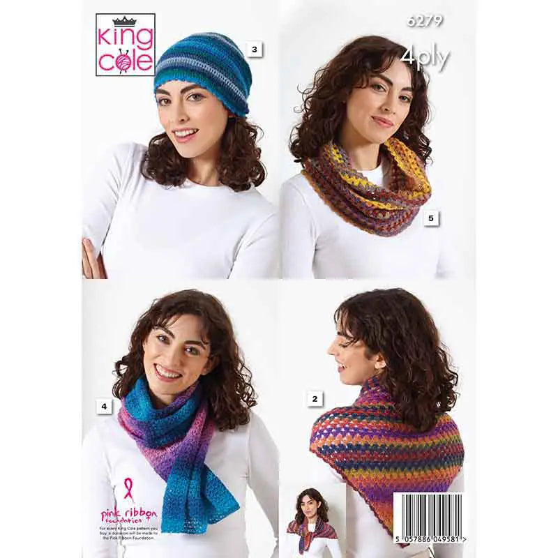 6277 4ply Crochet Jumper & Accesories