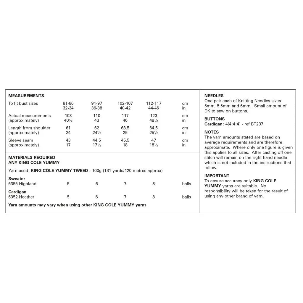 6314 - Cardigan and Sweater - Yummy Tweed