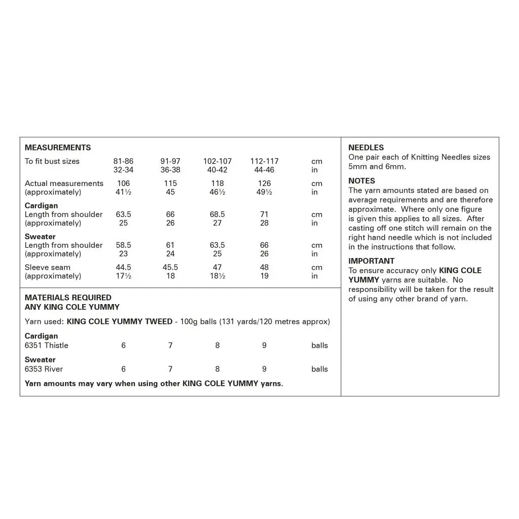 6315 - Cardigan and Sweater - Yummy Tweed