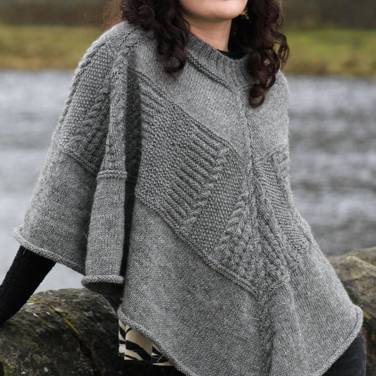 Baa Ram Ewe Saltwick Bay Poncho Jumper DK
