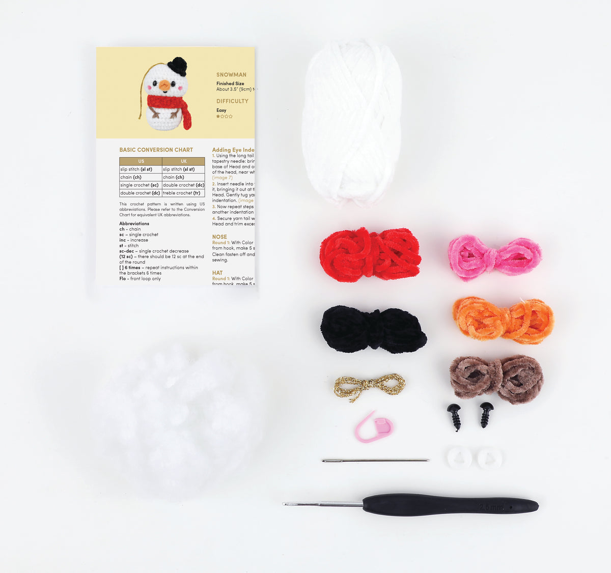 Anchor Amigurumi Crochet Kit - Sven The Snowman