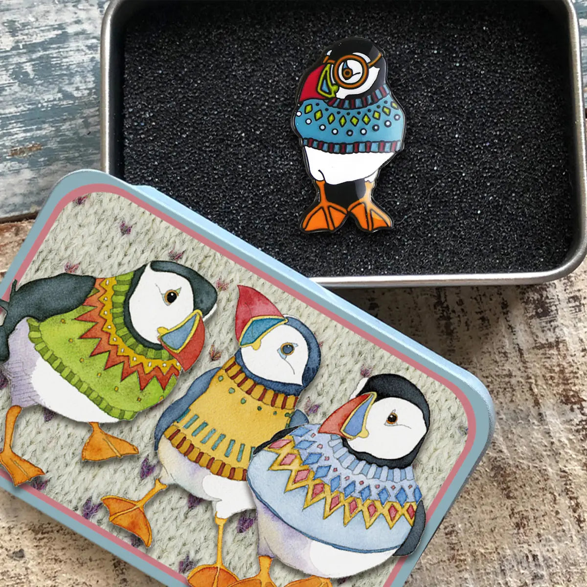Woolly puffin in glasses