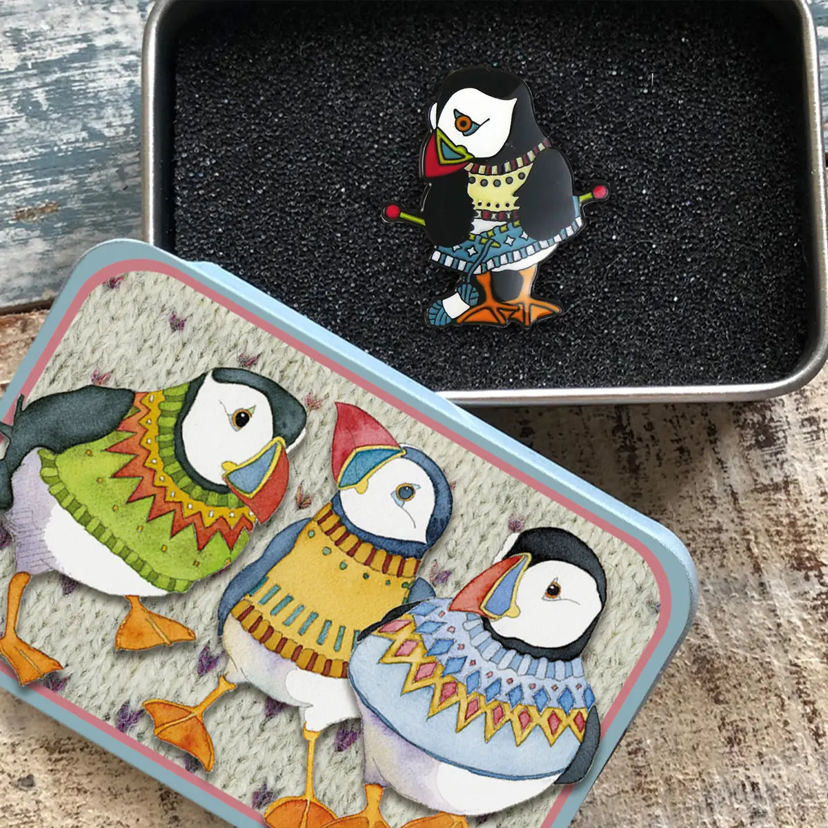 Knitting Puffin