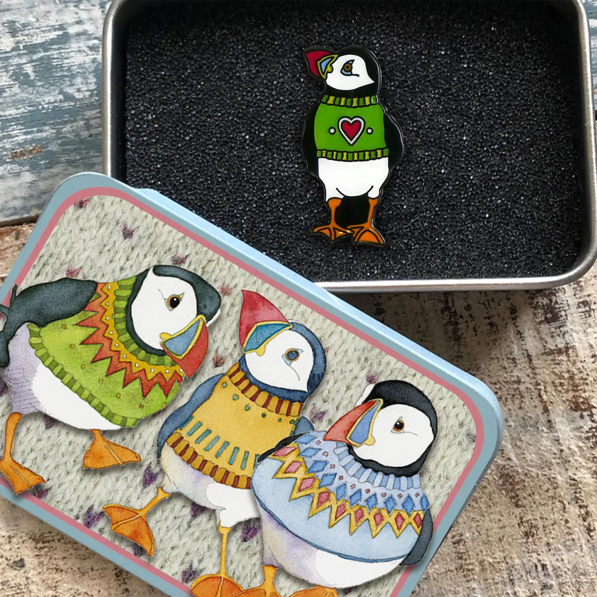 Heart woolly puffin