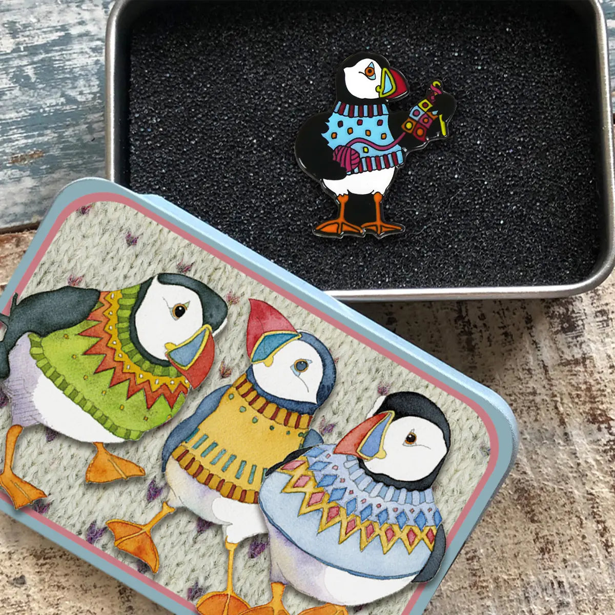 Crocheting Puffin