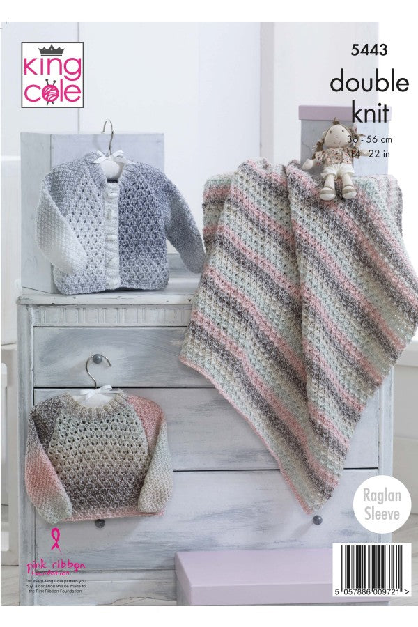 5443 - DK Sweater, Cardigan & Blanket