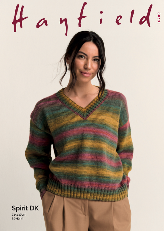 Hayfield - 10789 - V-neck sweater - Spirit DK