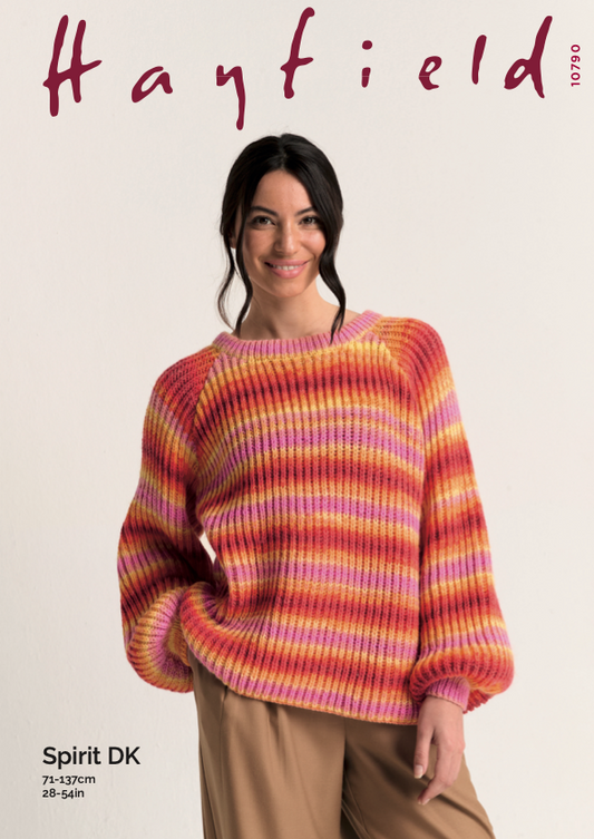 Hayfield - 10790 - Fisherman's rib sweater - Spirit DK