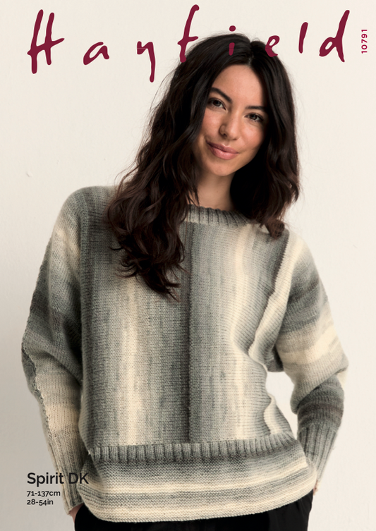 Hayfield - 10791 - Sideways sweater - Spirit DK