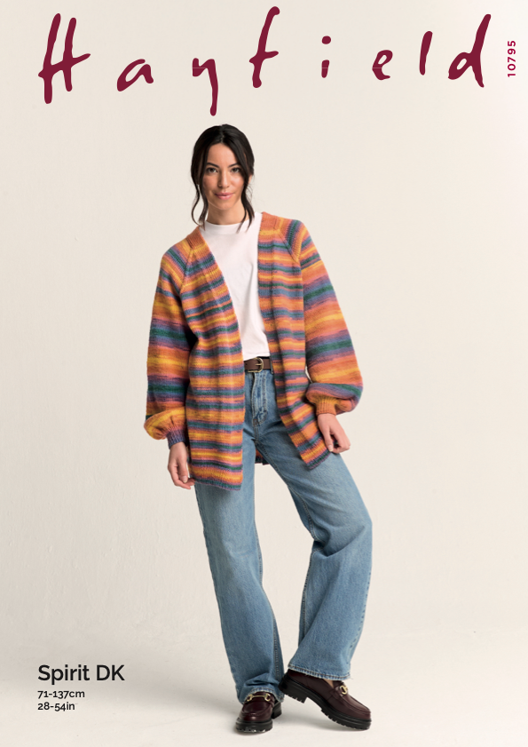 Hayfield - 10795 - Oversized Cardigan - Spirit DK