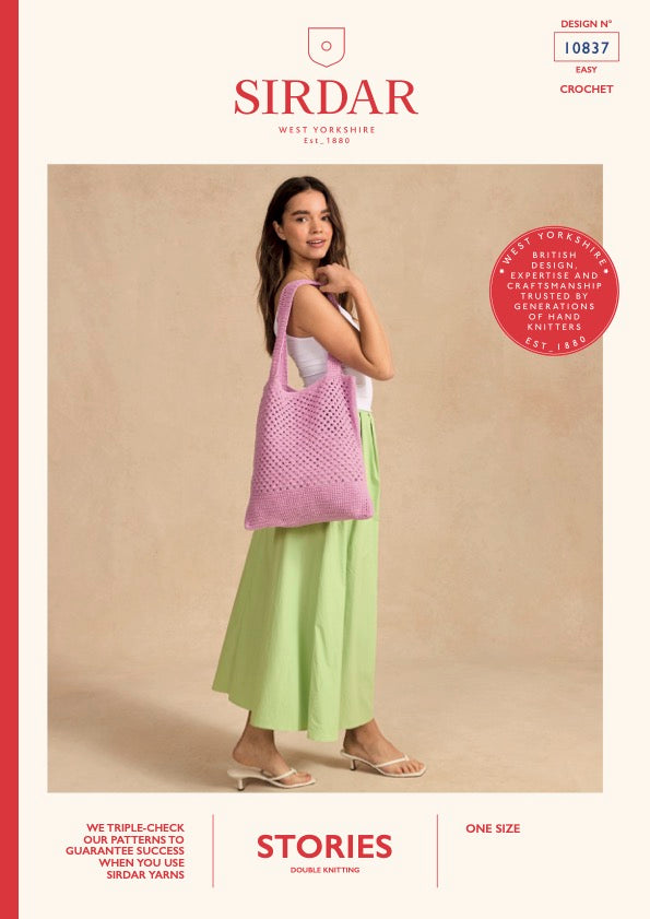 Sirdar Stories Pattern - Colour Pop Crochet Tote 10837