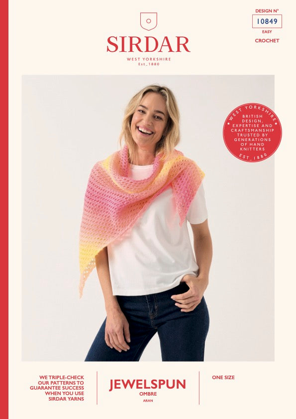 Sirdar - 10849 - Crochet Shawl In One - Crochet