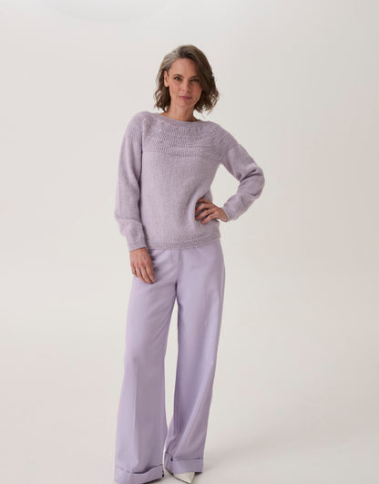 Sirdar - 10908 - Scallop Shell Yoke Sweater - Loveful Bio Blend