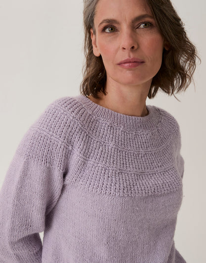Sirdar - 10908 - Scallop Shell Yoke Sweater - Loveful Bio Blend