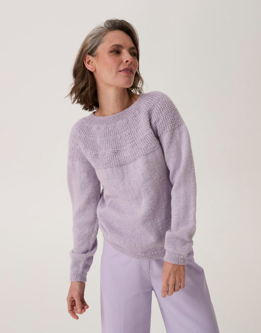 Sirdar - 10908 - Scallop Shell Yoke Sweater - Loveful Bio Blend