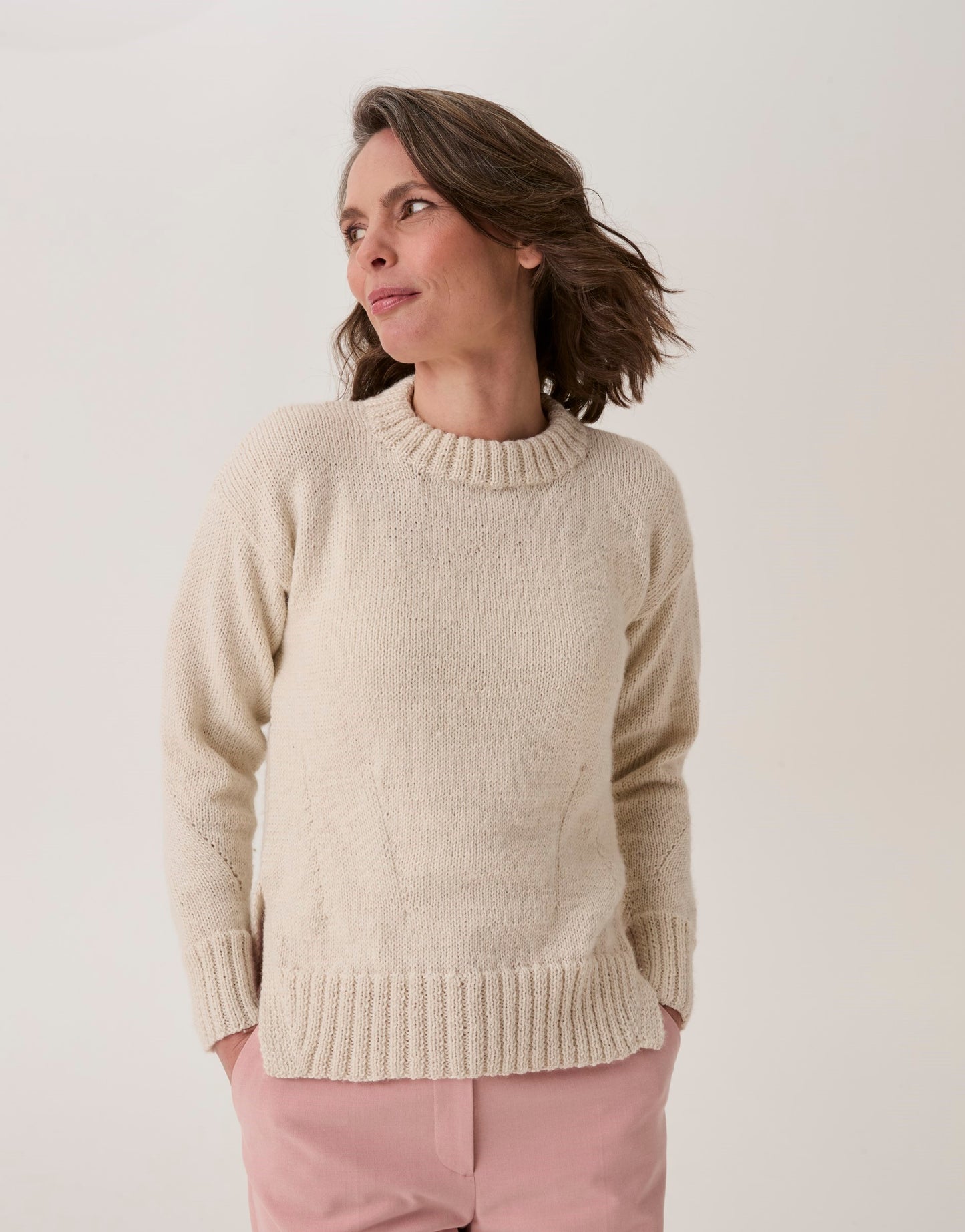 Sirdar - 10910 - Mushroom Gill Hem Sweater - Loveful Bio Blend
