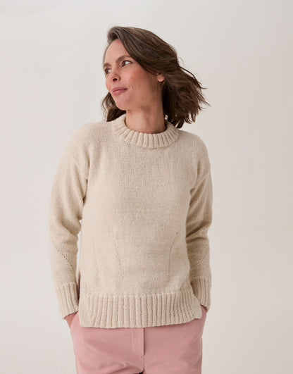 Sirdar - 10910 - Mushroom Gill Hem Sweater - Loveful Bio Blend