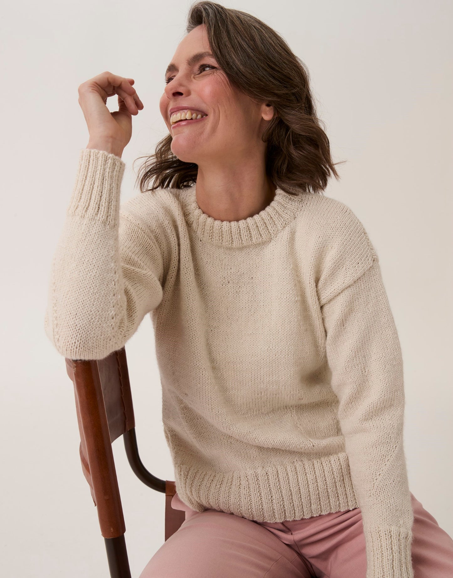 Sirdar - 10910 - Mushroom Gill Hem Sweater - Loveful Bio Blend