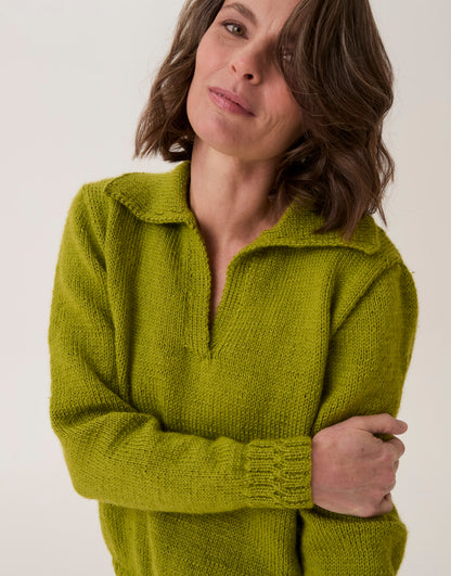 Sirdar - 10911 - Branched Polo Sweater - Loveful Bio Blend