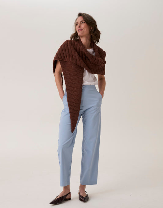 Sirdar - 10919 - Clam Shell Ribbed Shawl - Loveful Bio Blend