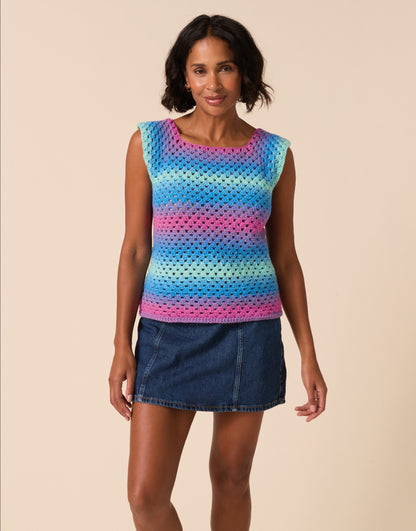 Sirdar - 10921 - Gradient Granny Square Vest - Crochet