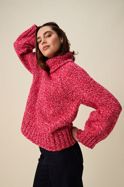 Hayfield Bonus Marl Chunky - Meld roll neck sweater 10947