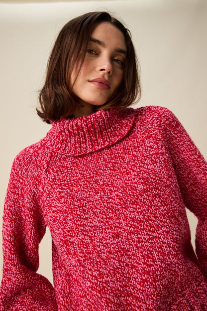 Hayfield Bonus Marl Chunky - Meld roll neck sweater 10947