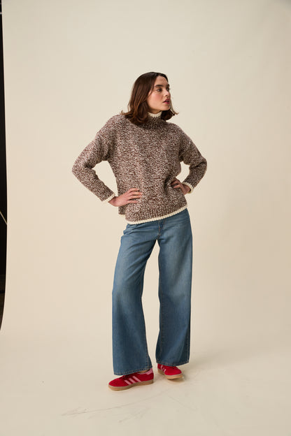 Hayfield Bonus Marl Chunky - Mingle high neck sweater design no 10948