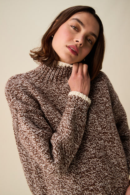 Hayfield Bonus Marl Chunky - Mingle high neck sweater design no 10948