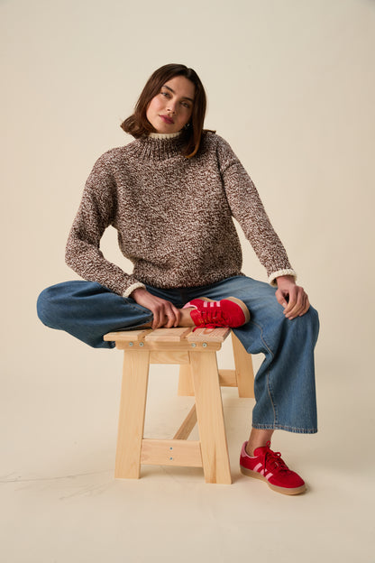 Hayfield Bonus Marl Chunky - Mingle high neck sweater design no 10948