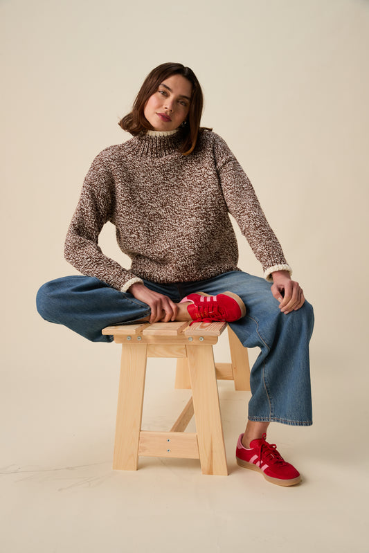Hayfield Bonus Marl Chunky - Mingle high neck sweater design no 10948
