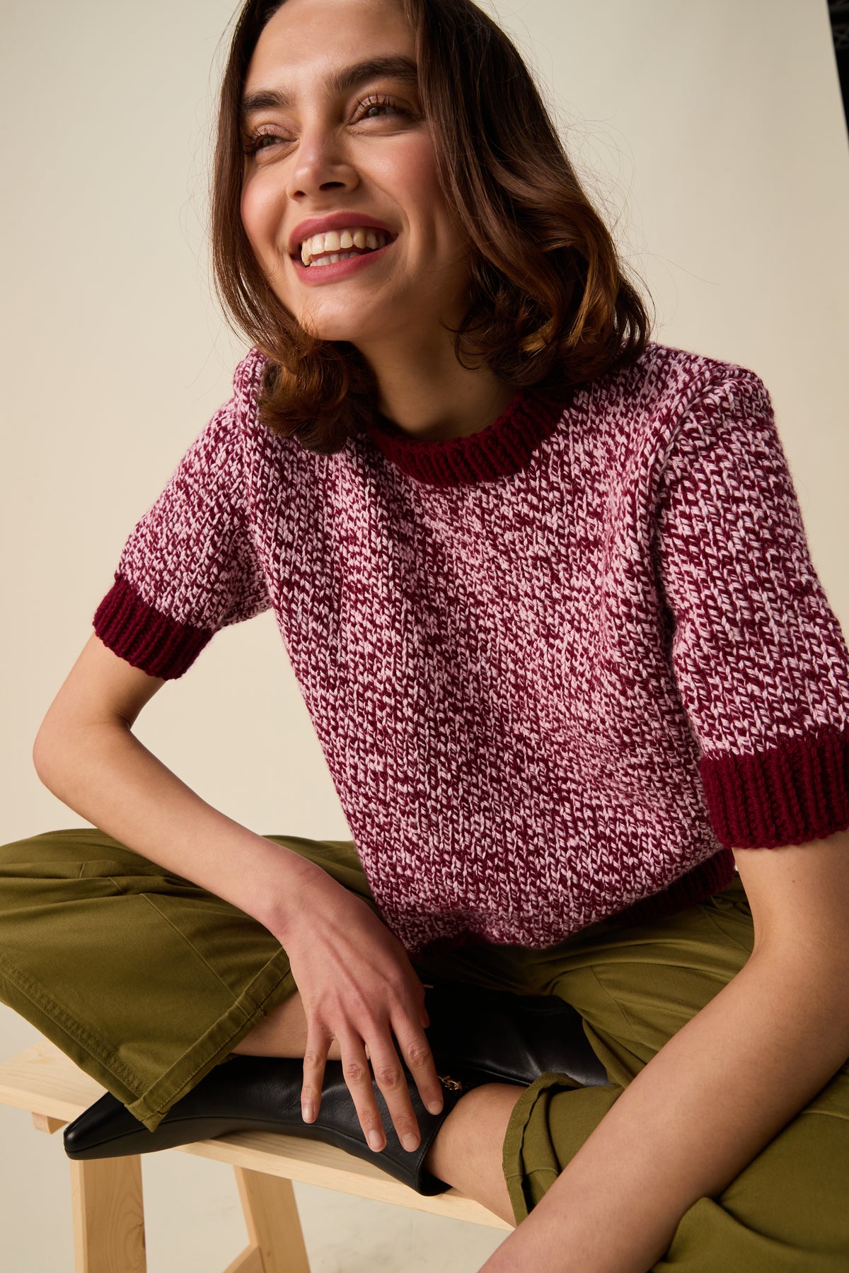 Hayfield Bonus Marl Chunky - Spin short sleeve sweater 10953