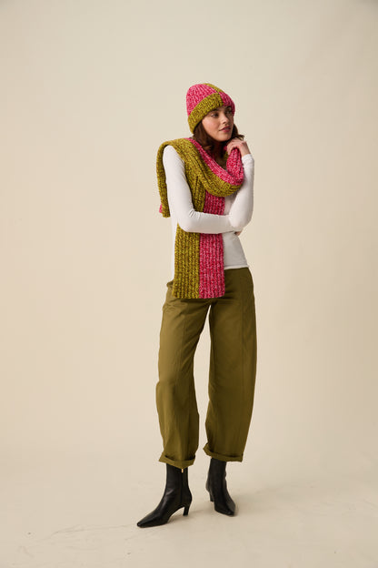 Hayfield Bonus Marl Chunky - Doubles hat & scarf set 10954