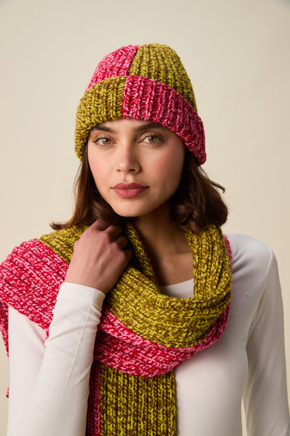 Hayfield Bonus Marl Chunky - Doubles hat & scarf set 10954