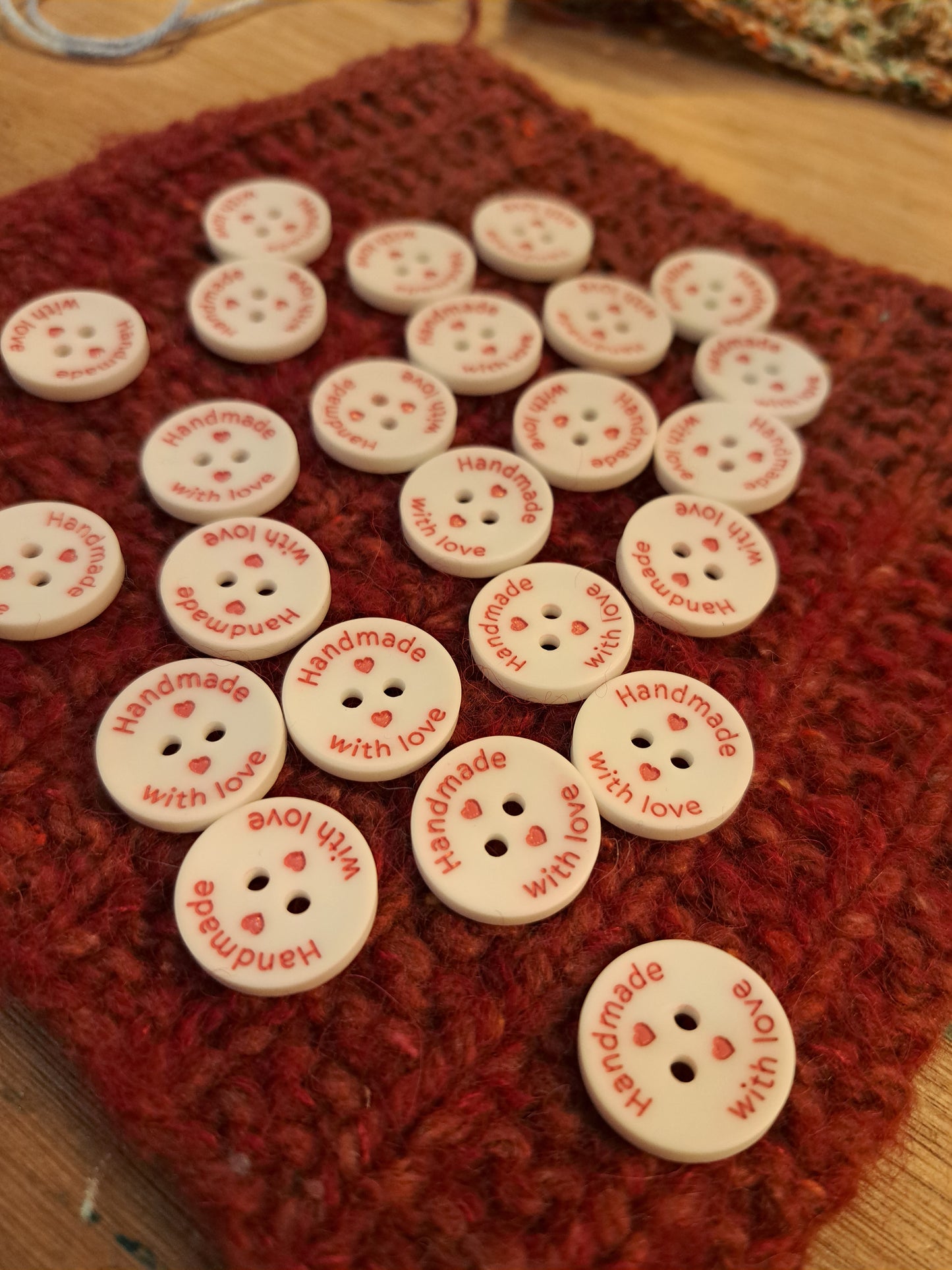 Handmade With Love Buttons