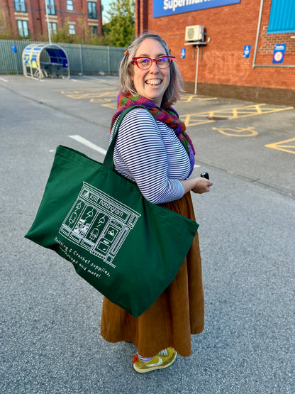 Knit Nottingham Heavyweight Canvas Oversized Tote Bag